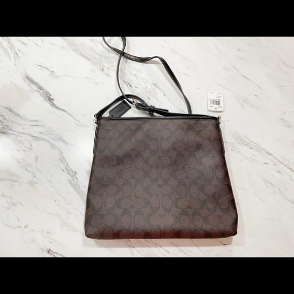 NWT Brown Leather Coach Crossbody Purse - Picture 6 of 14